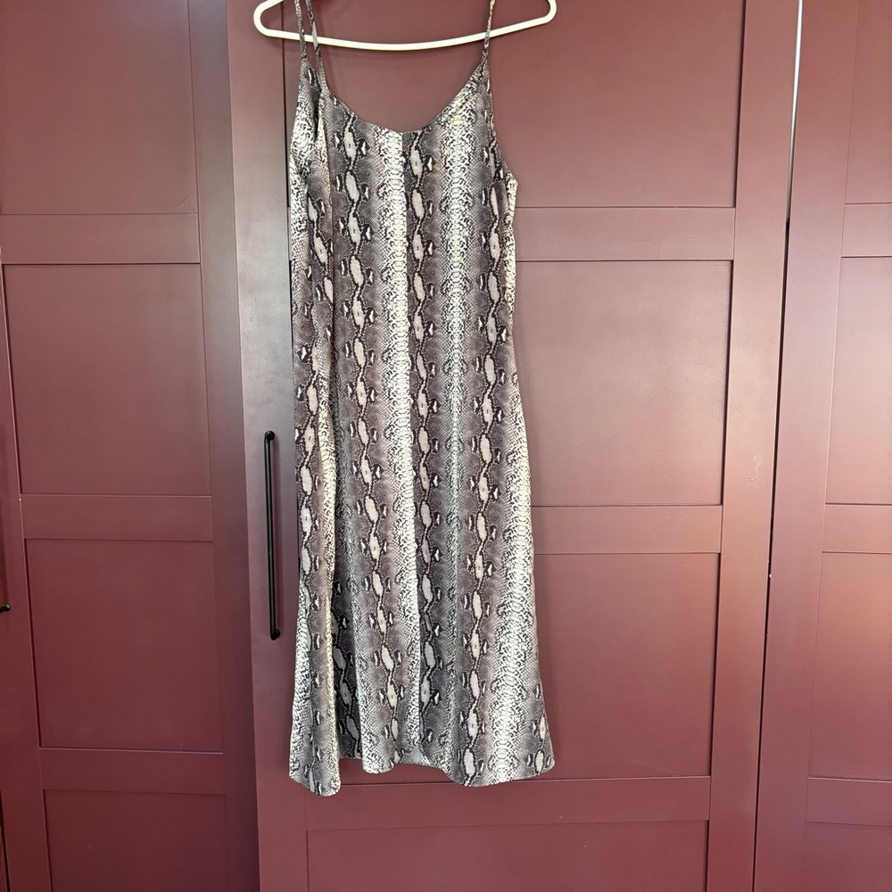 Chic Snake Print Slip Dress